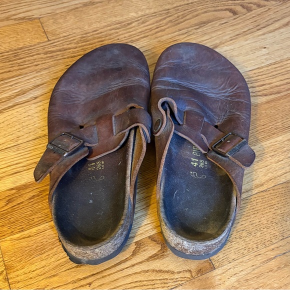 Birkenstock Brown Leather Mules - Picture 4 of 10